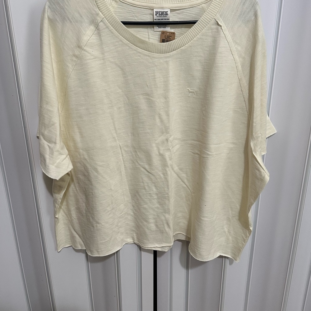 Victoria's Secret Cream Dolman Sleeve Oversized Tee